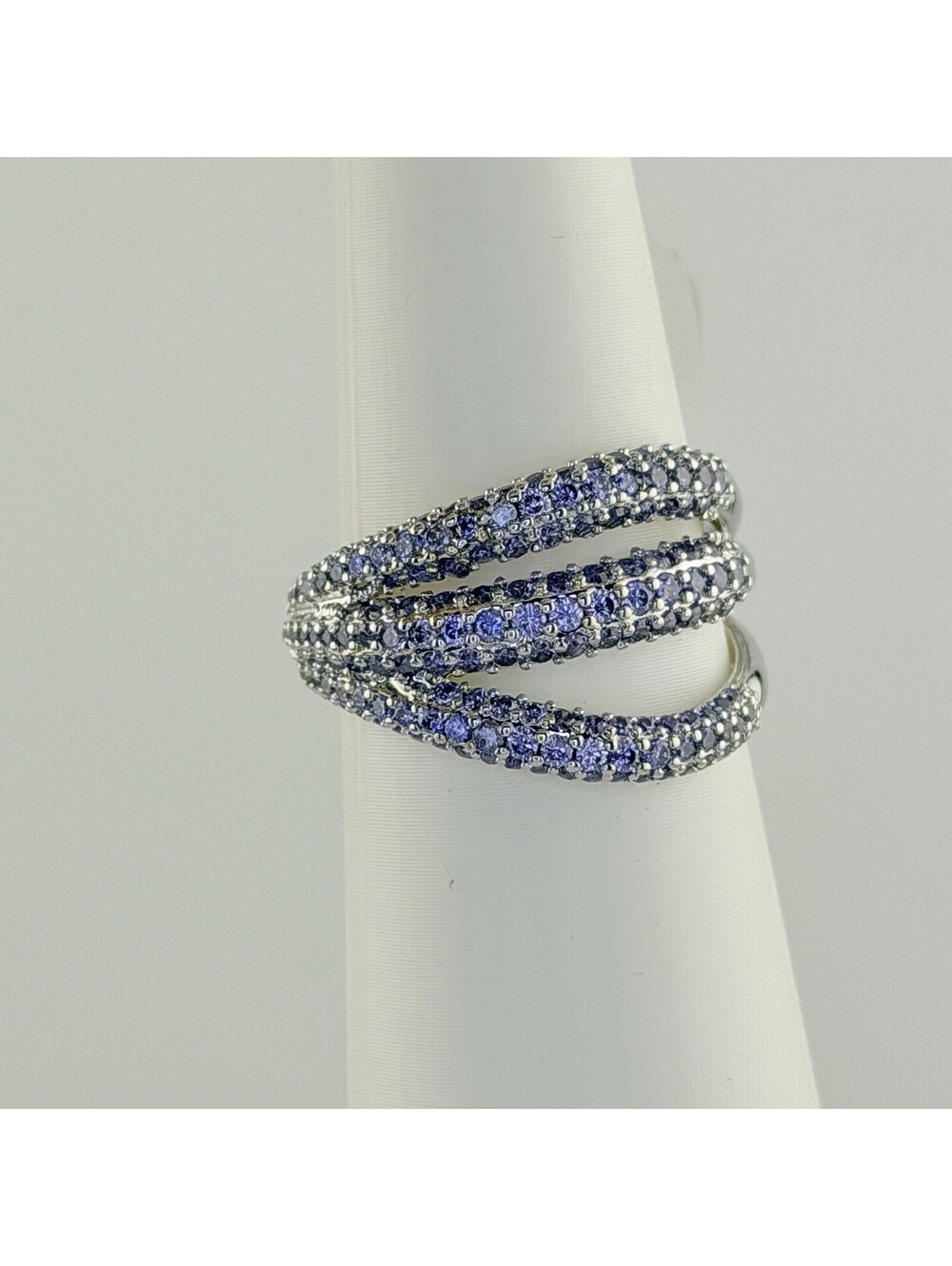 Bomb Party RARE UNICORN Sz 9 "The Perfect Pulse" Purple Topaz on Rhodium Pave